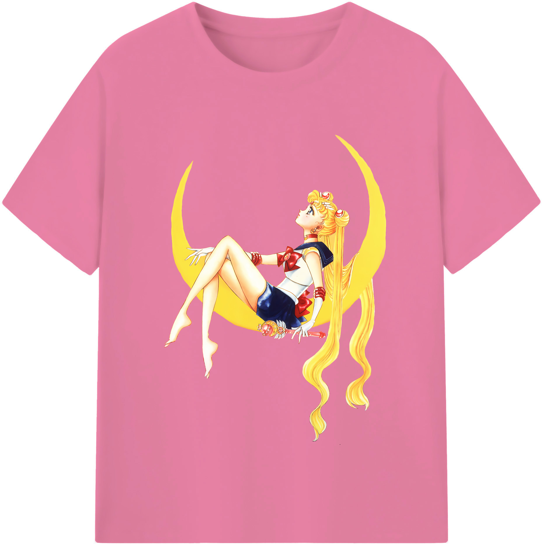 （画像用） 美少女戦士セーラームーン 月野 うさぎ つきの うさぎ Sailor Moon Tsukino Usagi 綿100％半袖Tシャツ（フロントプリント）